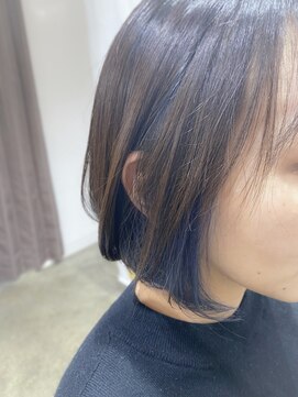 ベルクープス 天王寺店(Belle Coupes) 【ベルクープス天王寺】megu  インナーカラーブルー