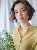 春ショートボブパーマスタイル