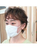 ショートヘアワンカールパーマ