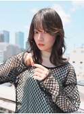 #くびれヘア#レイヤーカット#ミディアム#地毛風カラー
