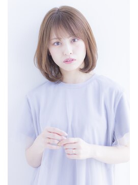 ラフ フロム ガーデン(Laf from GARDEN) 大人かわいい透明感グレージュカラー結べるボブサイドバング