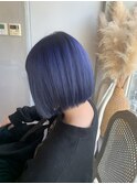 【ANGELICA 久毛】ネイビーブルー×ボブスタイル
