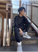 ツーブロックマッシュアップバングコンマヘアスキンフェード