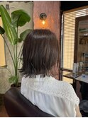【ミディアムヘア/斜めバング/デザインカラー】千葉香奈