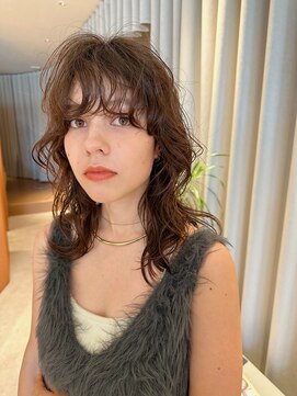 ノラギンザユー(NORA GINZA/U) ウルフパーマレイヤーパーマミディアムパーマニュアンスパーマ17