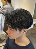 名古屋天白区梅ヶ丘メンズミディアムツーブロックメンズパーマ