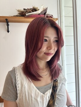 ガーランド (Garland) 暖色カラー/ピンクベージュ/前髪/レイヤーカット/原宿神宮前