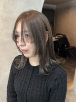 ガニー 流山おおたかの森(GANNI)&nbsp;［△大人可愛い外ハネミディ×ブリーチなしオリーブベージュ］