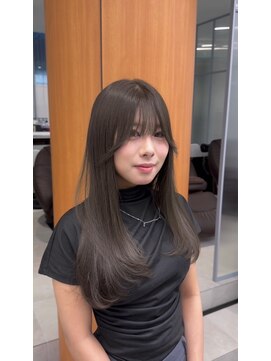 ガリカ 大名(Gallica) <オバマ>さらツヤ内巻きレイヤーにブリーチなしオリーブカラー