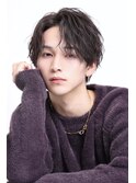 センターパート ソフトツイスト ツーブロック