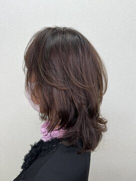松本平太郎美容室 大宮店 ふんわりカールレイヤー、ミディアムスタイル/30代40代50代60代
