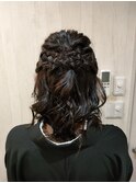3月　卒業式ヘアセット　ハーフアップ