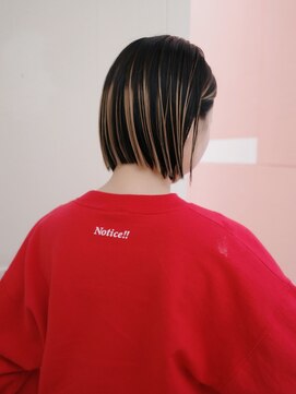 ヨー(Yoh-) 【デザインカラー/阿部達哉】ハイライト/毛先ブリーチ/ボブ