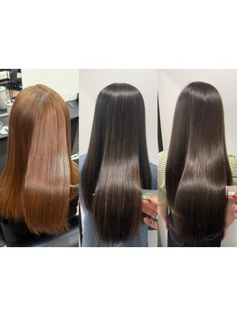 【コスメ登録薬剤使用】ダメージレスで自然な仕上がり◎乾かすだけで憧れのストレートヘアに!