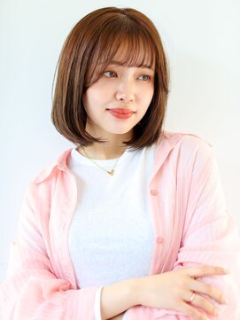 ガリカ 渋谷(Gallica) うるつやストレートボブと透け感前髪の美髪ヘア