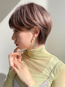 ヘアメイク アージュ 天神西通り店(HAIR MAKE age) ウルフショートボブ マッシュショート ヘーゼルベージュ