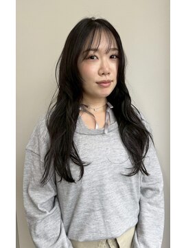 ソワンドゥブレスシエン 堀江店(soin de brace CIEN) 韓国前髪顔周りロング×レイヤーグレージュ[堀江/髪質改善]