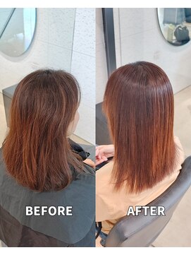 ビーヒアナウ N゜03 金沢駅西店(BE HERE NOW) 美髪矯正/髪質改善/縮毛矯正/ミディアム/艶髪/ストレート