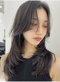 韓国ヘアーハッシュカットレイヤーカットハイライトカラー