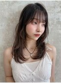 大人可愛い20代30代40代50代小顔レイヤーセミロング