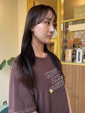 ヒントステーション(HINTSTATION) 〈浅草 半個室〉ココアブラウン×顔周りカット
