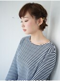 【RICCA】ナチュラル☆ショートアレンジ ボタンバレッタ編