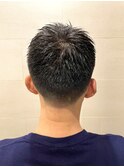 フェード束感ショートアップバング