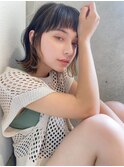フェザーバング/インナーカラー/大人かわいいウルフ外ハネボブ