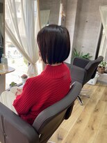 エルド(eld) 大人ミニボブ×ラベンダーカラー　40.50代