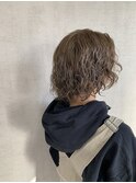 ミルクティーベージュ×ミックスパーマ