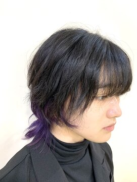 アズール 草加(azule) インナーカラー／ショートウルフ／ヴァイオレット／草加