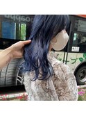 #ブルーカラー#Wカラー#ブリーチカラー#青髪#ブルー