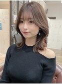 ミディアムレイヤー/韓国ボブ/髪質改善/顔まわり/ブリーチなし