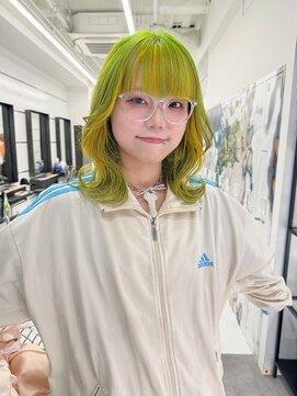 ギグスダブル 栄久屋大通店(gigs double) アンブレラカラー/ハイトーンカラー/イエロー×イエローグリーン