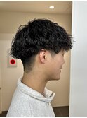 メンズカットツイストスパイラルパーマサーフカールパーマ