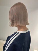 ベレーザ 渋谷(BELEZA)&nbsp;12613艶髪ホワイトブロンド切りっぱなしボブ韓国マロンベージュ