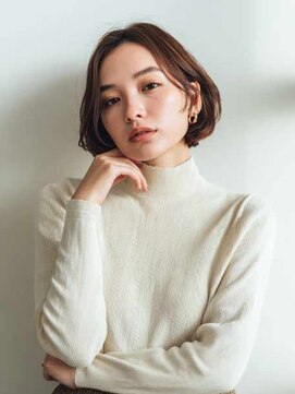 シェル 立川(shell) くびレイヤーエモージュグレージュカラーくびれショート【立川】