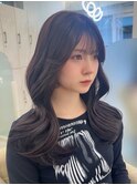 韓国レイヤー×ラベンダーグレージュ