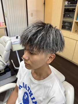 マモル(MAMORU) 縦落ちツイスト×ホワイトメッシュ