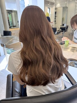 サンクプロジェクト(cinq PROJECT) ラベンダーミルクティーグレージュ韓国風顔まわりレイヤー原宿