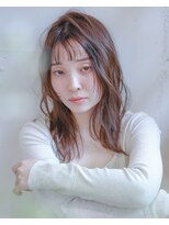 ジェニーバイメノン(JENNIE by Menon)&nbsp;似合わせカット　シースルーバングココアベージュ　大人ガーリー