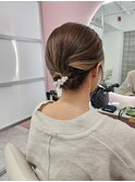 ショートの着物ヘアアレンジ