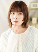 ぱっつん前髪顔周りレイヤーボブシャギーウルフh4北浦和20代30代