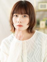 カバーヘア ブリス 北浦和(COVER HAIR bliss)&nbsp;ぱっつん前髪顔周りカットシャギーウルフボブh4北浦和20代30代