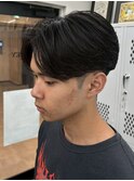 横浜毛流れセンターパートニュアンスパーマフェザーパーマ30代