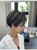 脱白髪染めハイライト/白髪ぼかし/透明感カラー/髪質改善