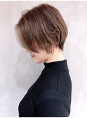 ハイライトくびれショート_耳かけウェーブパーマ_ba287501a