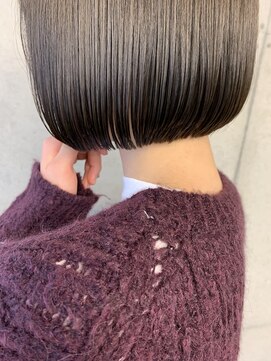 ツミキ ヘアーデザイン(TSUMIKI hair design) 柔らかいベージュカラーとボブスタイル