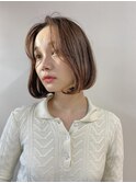 大人可愛い 韓国ボブ タンバルモリ 長めバング 薄めバング