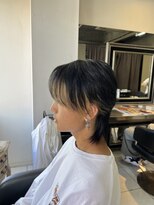 アイズ 海老名(AIZU) シースルーマッシュウルフ 韓国風センターパート カルマパーマ